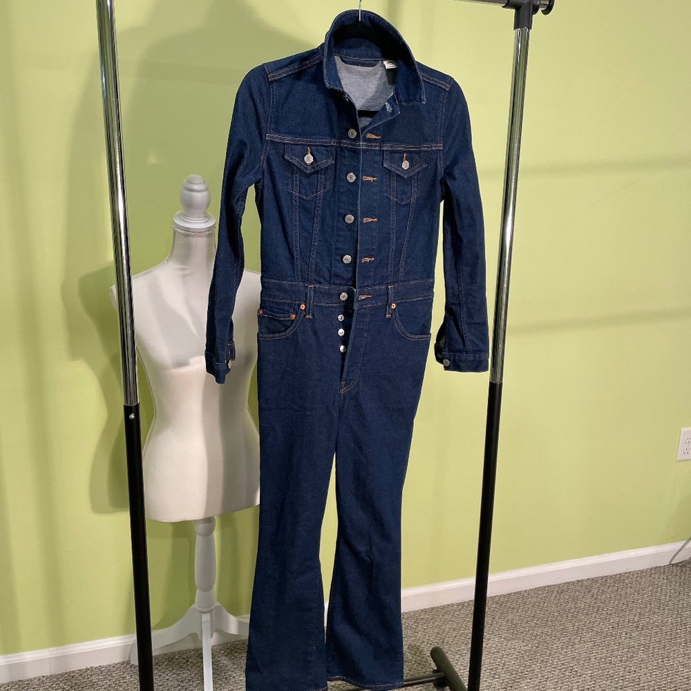 Levi's Kickflare Jumpsuit- Denim on demin